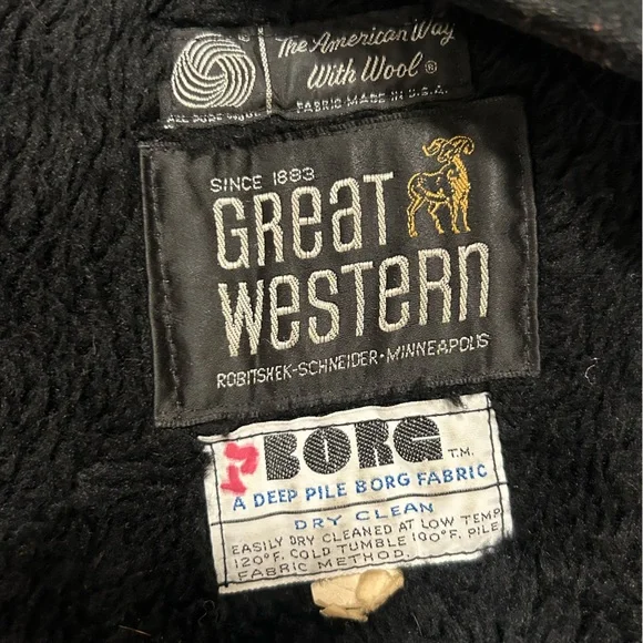 Wool coat- HEAVY Great WesternlROBITSHEK SCHNEIDER •MINNENPOLS Borg Pile - Picture 7 of 13